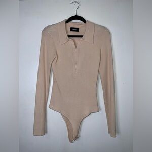 Ribbed Long-Sleeve One Piece